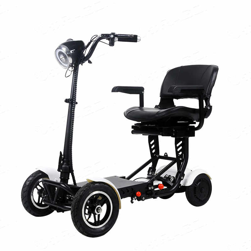 Four-wheeled mobility scooters