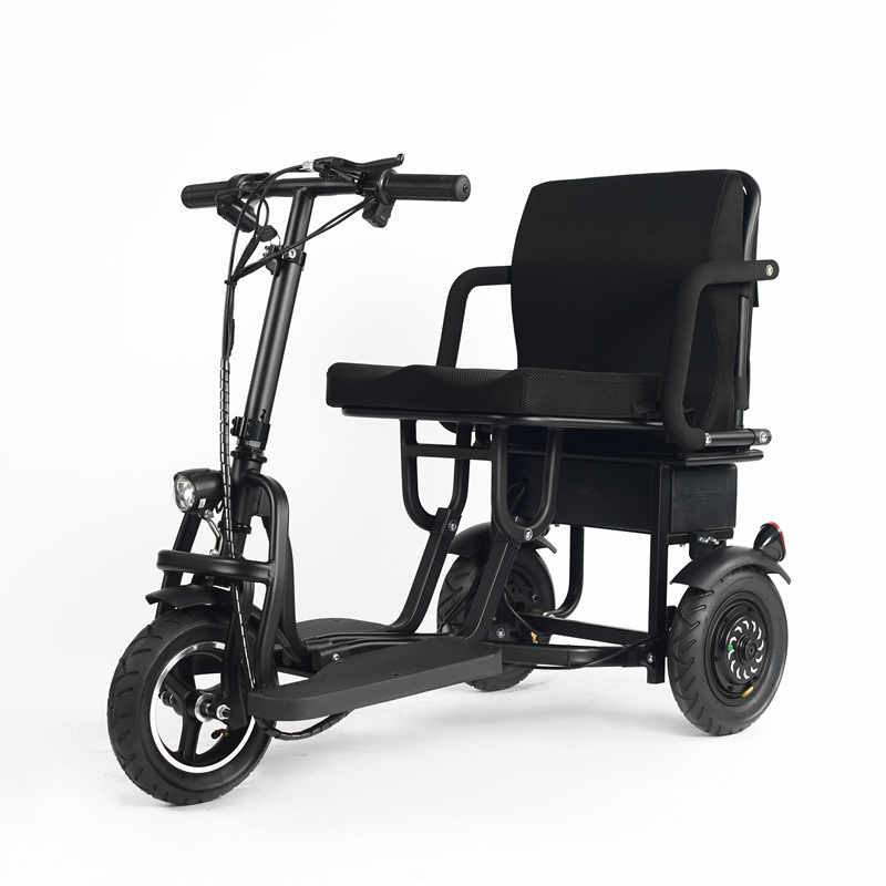 Three-wheeled mobility scooters